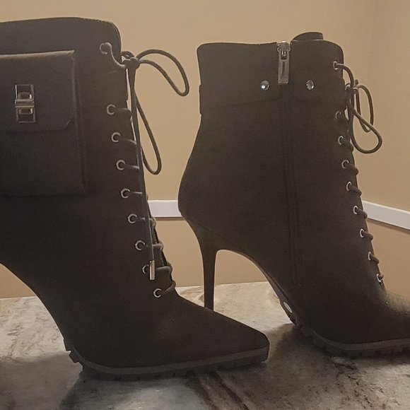 Jlo Green Jaylah Stiletto Boots Size 11M - Picture 4 of 4